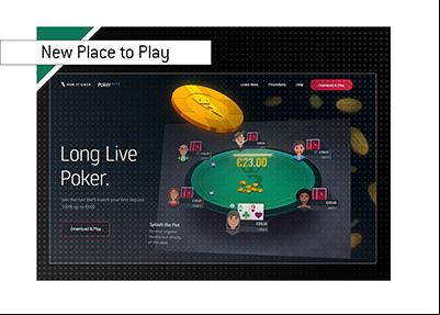 Runitonce is a new place to play poker on the net.  Extensive library of learning material is available.