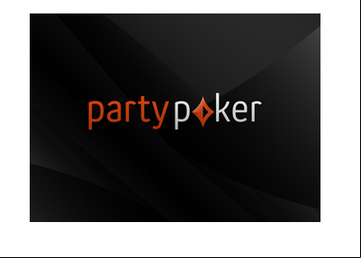 PartyPoker logo.  Version 2018.  Black background - Stylized.
