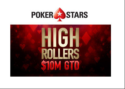 Pokerstars Highrollers 10m - Logo and event graphic.  Year is 2018.